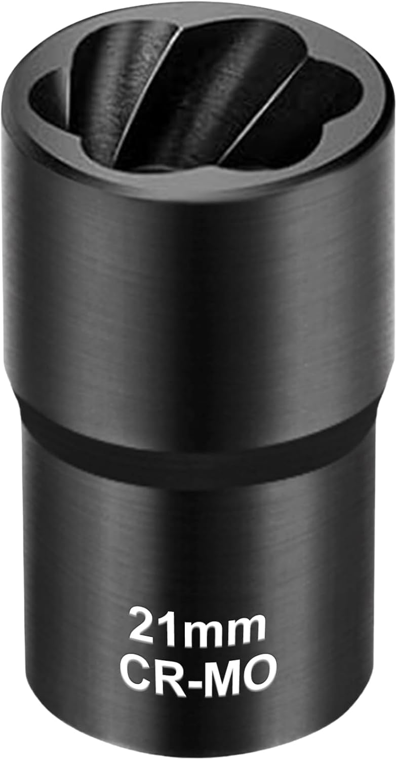 Topec 21mm Lug Nut Remover, Wheel Lock Removal Kit for Stripped Bolt & Rounded Nut, 1/2" Drive - Image 1
